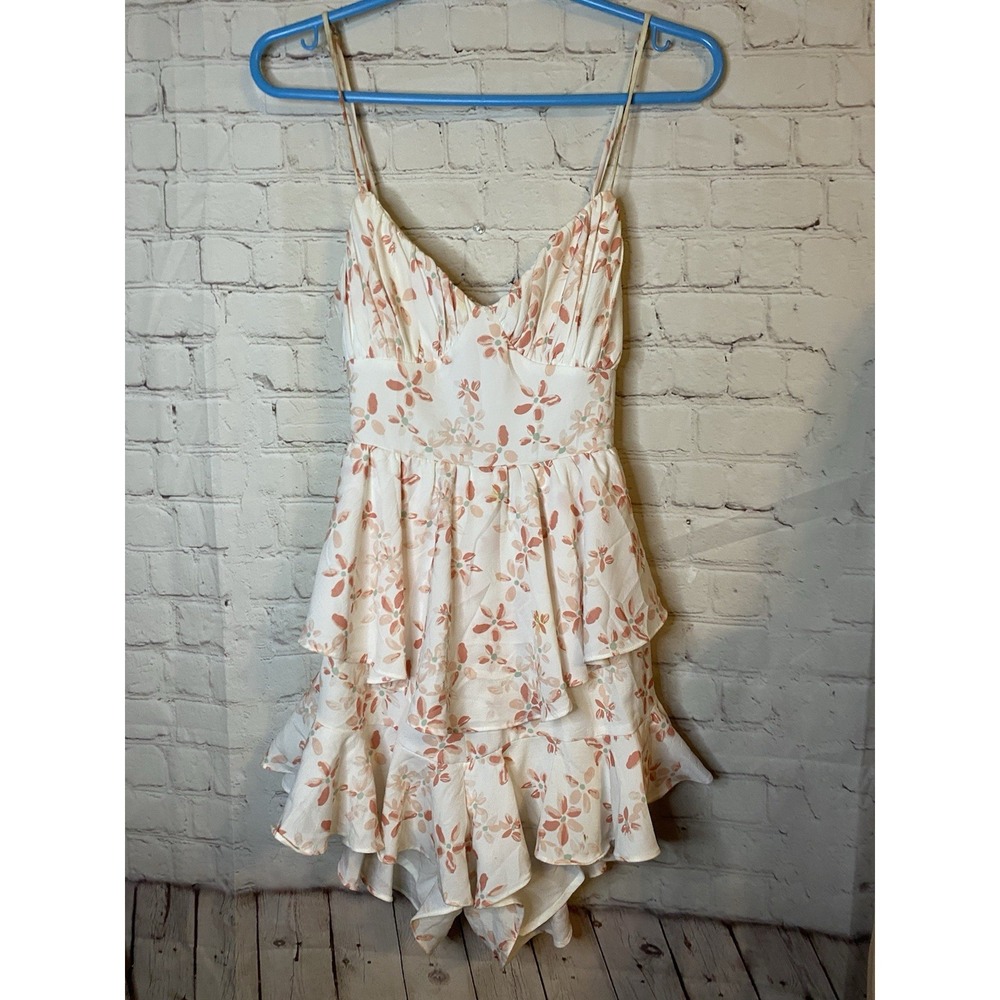 One and Only Collective Floral Open Back Ruffle Romper Size Smal- Reduced Price!